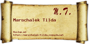 Marschalek Tilda névjegykártya